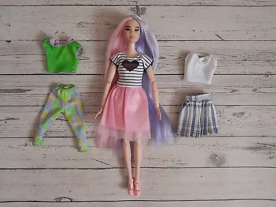 Buy Hybrid Barbie Doll, Barbie Extra With Pink And Purple Hair, Barbie Made To Move • 26£