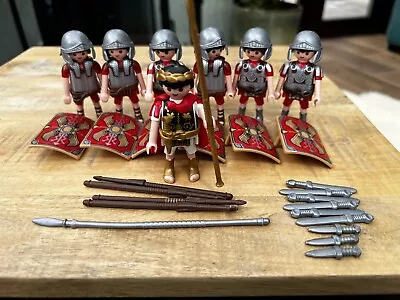 Buy Playmobil 6 X Roman Soldiers History Figures / Guards / Legionnaires, & Caesar • 24£