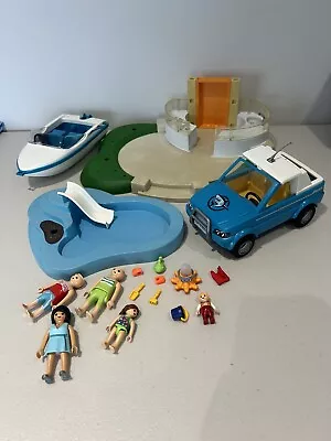 Buy Playmobil Holiday Vacation Bundle Car Boat Swimming Pool Figures Play Toys • 15£