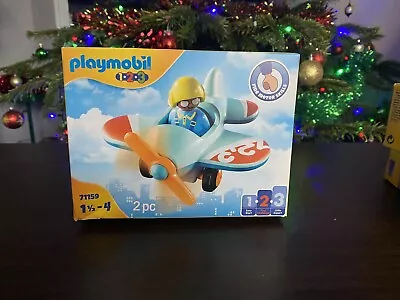 Buy Playmobil 123 Aeroplane Kids Toddler Motor Skills Development Playset 71159 • 11£