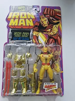Buy Vintage Iron Man Hydro Armor  Toybiz 1994 Action Figure Animated • 20£