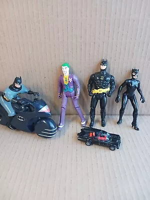 Buy Batman Bundle Joker 1989 Cat Woman 1992 Batman 1988 Corgi Juniors Bat Mobile • 14.99£