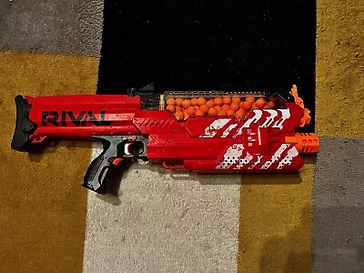 Buy NERF REVIAL NEMESIS MXVII-10K, RED TOY BLASTER - Ammo Balls & Batteries Included • 75£