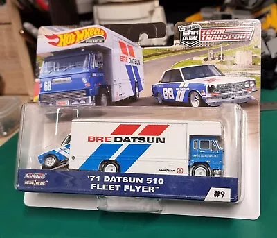 Buy Hot Wheels Premium #9 Team Transport '71 Datsun 510 / Fleet Flyer Brand New • 30£