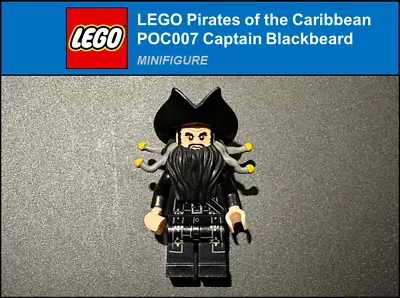 Buy LEGO Pirates Of The Carribean Captain Blackbeard Minifigure POC007 #4192 #4195 • 25£