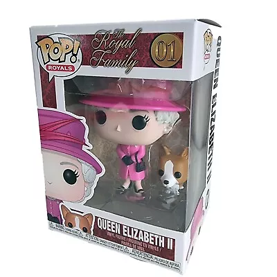 Buy Genuine ✔ Funko Pop Royals 👑 Pink Queen Elizabeth II & Corgi Vinyl Figures • 14.99£