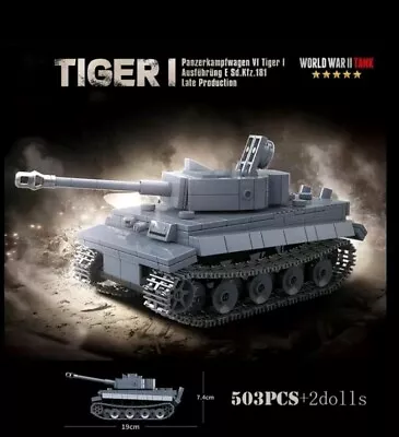 Buy Custom WW2 ARMY Germany Tiger Tank  Blocks Build Not Lego  • 24£