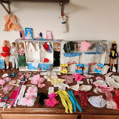 Buy 300 Piece Barbie Vintage Bundle Dolls Dresses Midge Case Swimsuit Sunglasses Sli • 1,307.04£