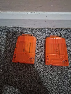 Buy NERF N Strike 6 Dart Clip Ammo Magazine X2  • 7.99£