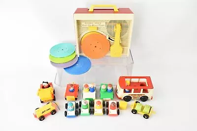 Buy Vintage Fisher-Price Children's Toys Record Player, Cars, Mini-Bus Working  • 29.99£