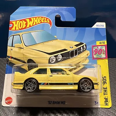 Buy Hot Wheels 92 BMW M3 The 90s Yellow 2024 Mint Short Card • 3.99£