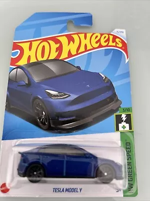 Buy Hot Wheels 2024. Tesla Model Y. HW Green Speed. Blue • 0.99£