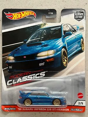 Buy 2020 Hot Wheels Premium Modern Classics 98 SUBARU IMPREZA 22B STi Car Culture • 29.99£