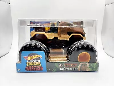 Buy Hot Wheels Monster Trucks Oversized 1:24 TRex Jurassic World  • 14.99£