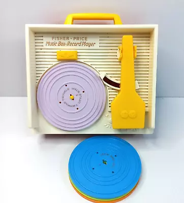 Buy Fisher Price Mattel 2010 Music Box Record Player 5 Discs Working Vintage Retro • 34.99£