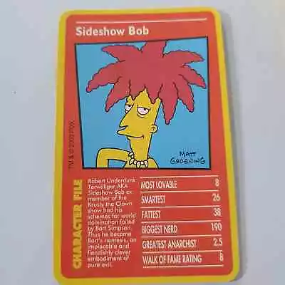 Buy Sideshow Bob The Simpsons Top Trumps 2003 Card • 1£