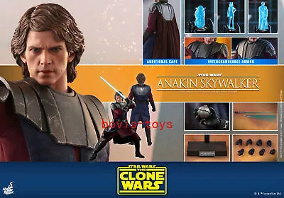 Buy New Hot Toys TMS019 Star Wars - The Clone Wars Anakin Skywalker 1/6 Figure • 226.89£