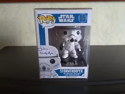 Buy Funko Pop Star Wars Stormtrooper Figure ~Signed / Autograph John Mogridge (New) • 100£
