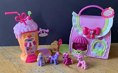 Buy My Little Pony - 4 Figures 2 Playsets Shake Diner Fashion Boutique Lot / Bundle • 10.75£