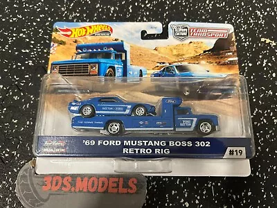 Buy PREMIUM TRANSPORTER FORD MUSTANG BOSS 302 RETRO RIG Hot Wheels 1:64 • 24.95£