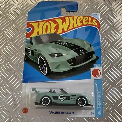 Buy Hot Wheels ‘15 Mazda MX-5 Miata 1:64 Mattel Diecast (Green) Long Card • 4£