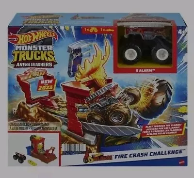 Buy Hot Wheels Monster Trucks Arena Smashers Fire Crash Challenge Play * HW 5ALARM* • 15£