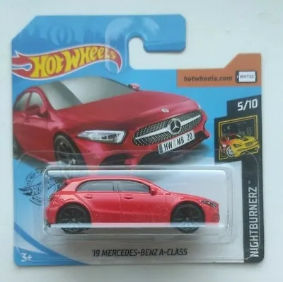 Buy 2020 Hot Wheels '19 Mercedes-Benz A-Class - 1:64 1/64 Nightburnerz 5/10 Red • 5.62£