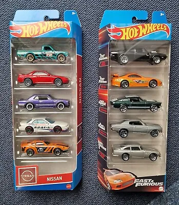 🔥2023 HOT WHEELS 5-Pack Fast And Furious Supra Charger Mustang