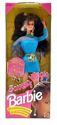 Buy 1992 Earring Magic Brunette Barbie Doll With Earrings / Mattel 10255, NrfB • 131.41£