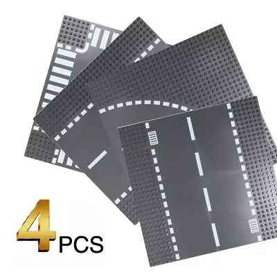 Buy 4 X Baseplate Base Plates ROAD Building Blocks 32x32 Compatible For LEGO Boards • 5.99£
