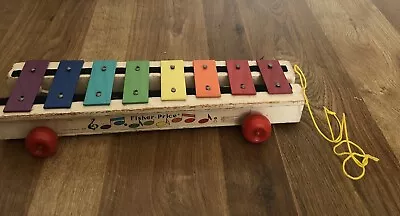 Buy Vintage Fisher-Price Pull-A-Tune #870 Xylophone Pull A Long Musical Toy 1964 • 5.50£
