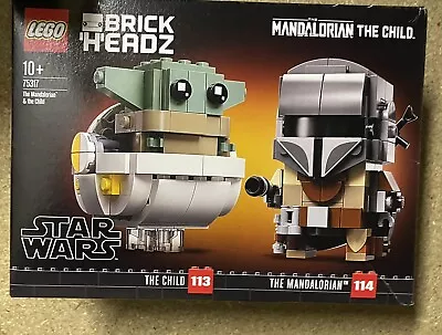 Buy LEGO BrickHeadz The Mandalorian & The Child Set 75317 New Sealed • 10.50£