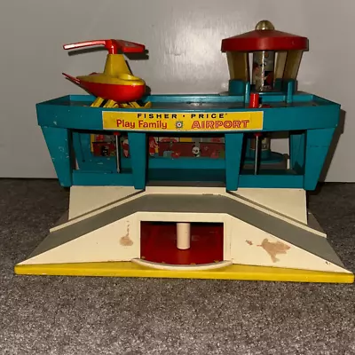 Buy Vintage 1972 Fisher Price Little People Play Family Airport Playset Toy #966 • 37.28£