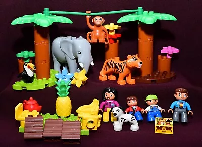 Buy Lego Duplo Custom Set Jungle Safari Zoo Tiger Monkey Figures Family People 15-07 • 19.99£