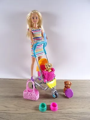 Buy Barbie Puppy Walk Play Set With Doll + 2 Puppies + Accessories Mattel GHV92 (14925) • 17.15£