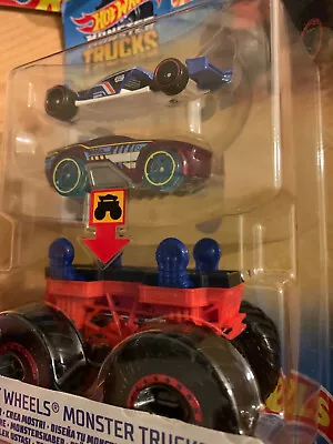 Buy Hot Wheels Monster Truck Hotwheels  1:64 2-in-1 Muscle Car Formula 1 F1 Race Car • 10.99£