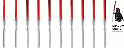 Buy 10 X Official Lego - Shadow Guard Staff / Lightsabers - Trans Red - Fast - New • 5.95£