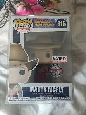 Buy Funko Pop! Movies: Back To The Future - Marty McFly 816  + Pop Protector • 50£
