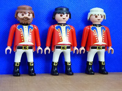 Buy Playmobil S-7 Pirates 3x Red Coat Soldiers Ship Captain Bundle • 4.99£