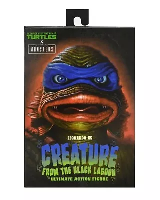 Buy Neca Tmnt Leonardo As The Creature From The Black Lagoon 7  Figure  In Stock • 44.99£