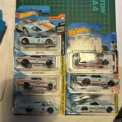 Buy Hotwheels Varied GULF Trim 7 Car Bundle Sealed • 28£