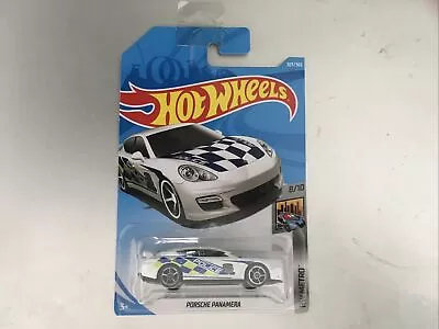 Buy 2017 HOT WHEELS Porsche Panamera Police . White. Sealed Package Long Card • 5.95£