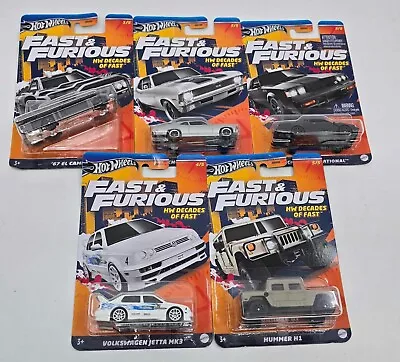 Buy Hot Wheels 2024 Fast And Furious HW Decades Of Fast Full Set Of 5 *Sealed* • 29.99£