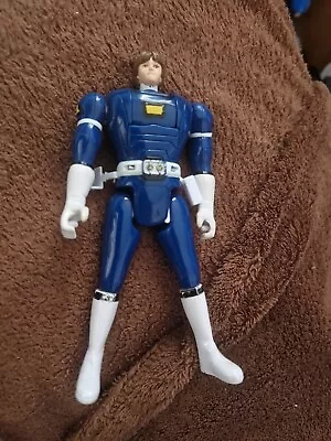 Buy Triple Action Blue Turbo Ranger Justin Power Rangers Turbo Bandai 1997 Figure • 4.99£