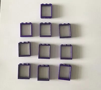 Buy Lego 51239 51266 Window Frame With Glass Pack Of 10 Dark Purple Knight Bus • 2.75£