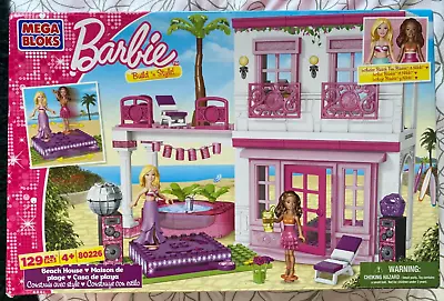 Buy Barbie Mega Blocks Build ‘n Style Beach House 80226 • 14.99£