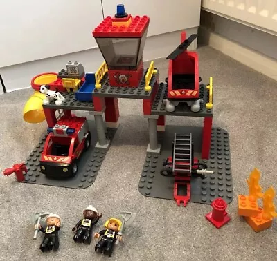 Buy LEGO Duplo 5601 Fire Station, 💯% Complete W Minifigs / Axes & Working Siren • 40£