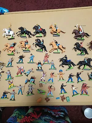 Buy Britains Deetail Toy Soldiers 1971 Indians, Cowboys Huge Amount • 36£