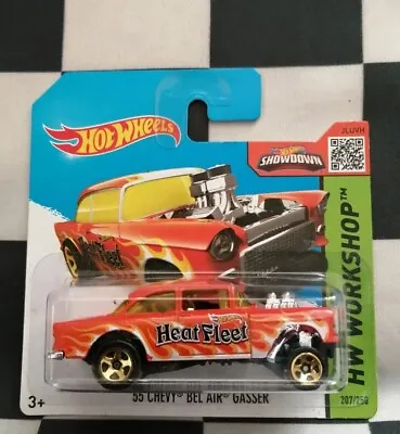 Buy 2015 Hot Wheels 55 Chevy Bell Air Gasser HW Workshop Short Card 207/250 • 6.95£