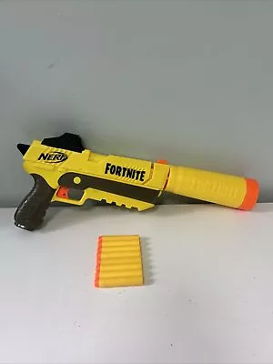 Buy Nerf Fortnite SP-L Dart Shhhh… Gun Blaster Elite Pistol With Silencer Yellow • 11.99£